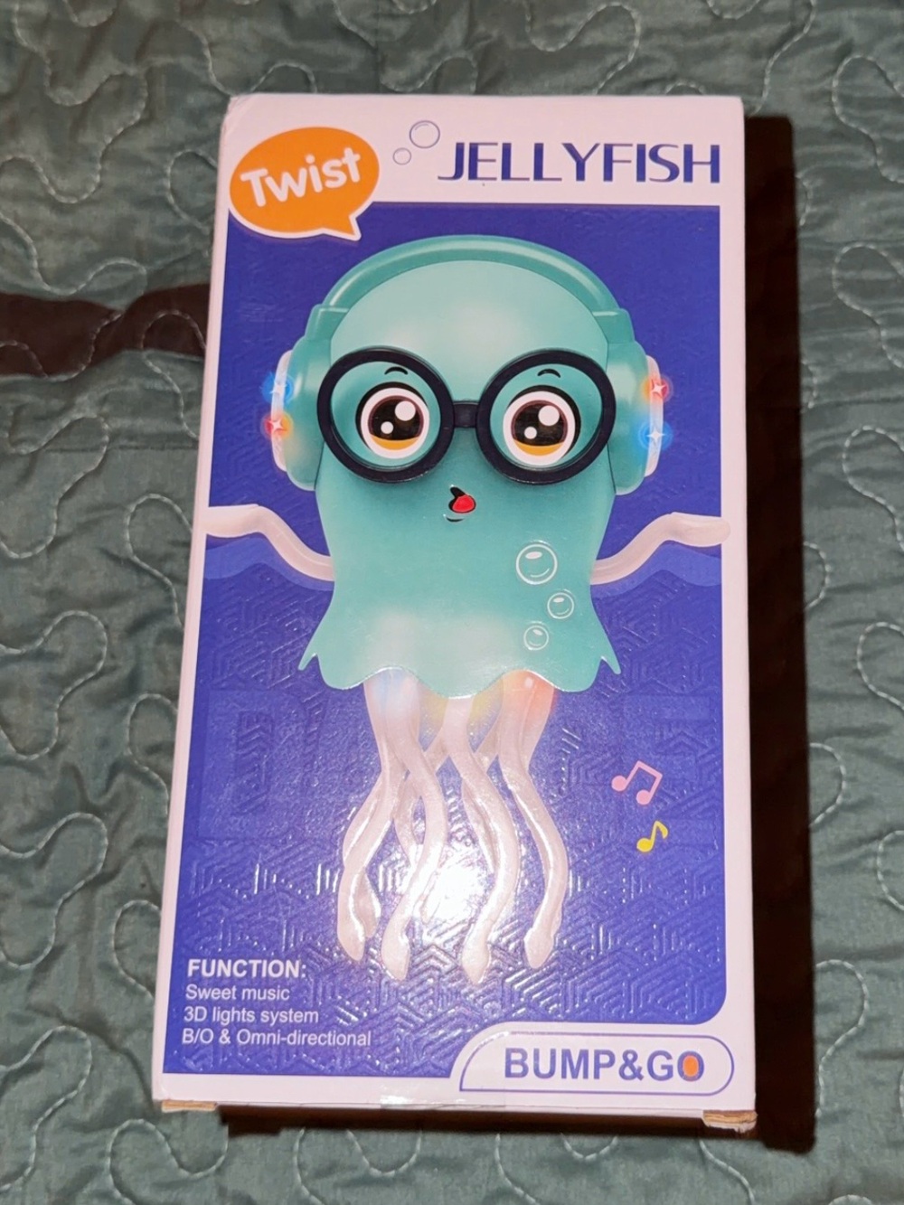 Jellyfish Bump & Go Light-Up Toy - Aqua